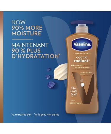 Vaseline Intensive Care Cocoa Radiant Body Lotion for dry skin with 48H moisture + ultra hydrating lipids 600 ml - Buy Online on GoSupps.com