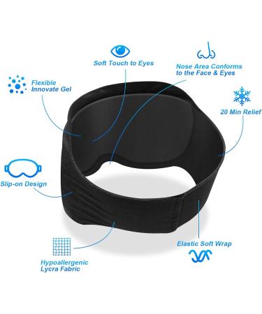 ComfiTECH Reusable Gel Eye Mask for Puffy Eyes - Cold Compress for Dark Circles, Headaches, Sinus Relief - Buy Online on GoSupps.com