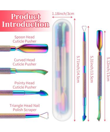 2PCS Stainless Steel Cuticle Pusher & Cutter Set for Manicure & Pedicure - Buy Online on GoSupps.com