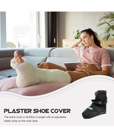 Gleavi Winter Foot Cast Sock - Plantar Fasciitis Relief, Walking Boot Shoe - Black, Large - Buy Online on GoSupps.com