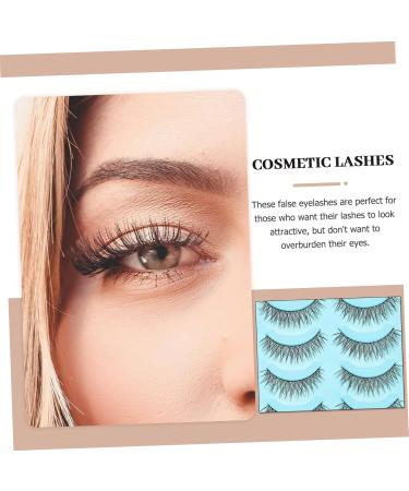 minkissy 5 Pairs Wispy Eyelashes Thick False Eyelashes Magnetic Eyelashes Short Eyelashes Natural Looking Eyelashes Dramatic Eyelashes Cross False Eyelashes 3d Extend Cross Section - Buy Online on GoSupps.com