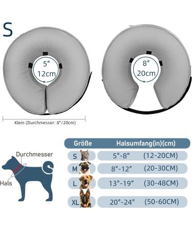 Buy Supet Rewrise Dog Inflatable Collar - Soft Leak Protection for Post-Op Dogs | Gray - Size S (17.8-25.4 cm) - International Shipping Available - Buy Online on GoSupps.com