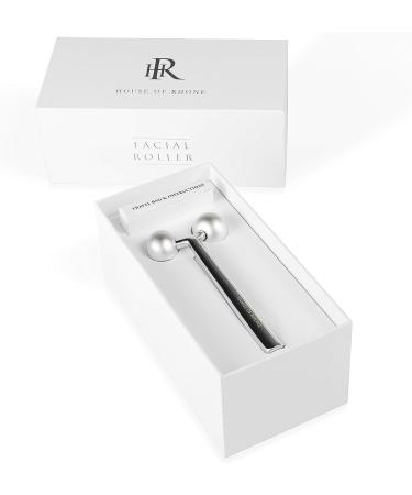 Facial Roller Massager - Cooling Metal for Contouring, Puffiness Reduction, Face Lift, Anti-Aging, and Skin Tightening - Botox Alternative for Wrinkle Reduction - With Gua Sha - Buy Online on GoSupps.com