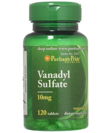 Puritan's Pride Vanadyl Sulfate 10 mg-120 Tablets