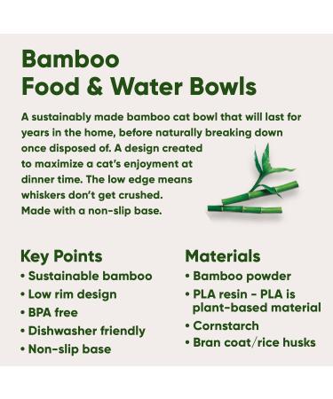 Beco Cat Bowl - Eco Friendly and Dishwasher Safe Bamboo Food and Water Bowl - Natural Natural 1 Count (Pack of 1) - Buy Online on GoSupps.com