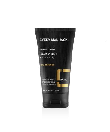 Every Man Jack Volcanic Clay Face Wash, Oil Defense, Fragrance Free, 5-ounce
