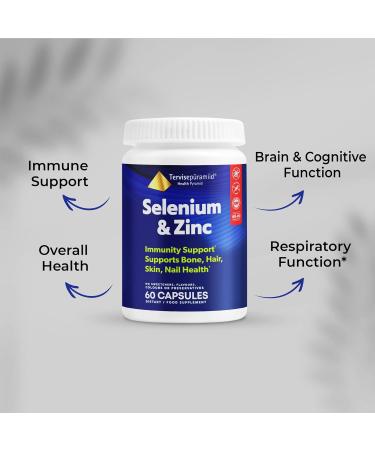 Health Pyramid Selenium & Zinc Supplement for Nail Growth, Bone, Skin & Hair Health - 60 Capsules - Buy Online on GoSupps.com
