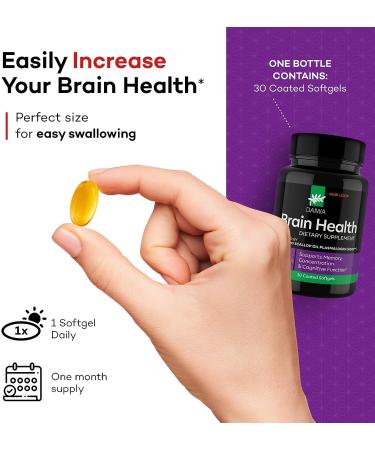 Daiwa Brain Health Plasmalogen Memory Supplement - Nootropic with Hokkaido Scallop Oil Plasmalogens for Focus and Cognitive Function - Buy Online on GoSupps.com