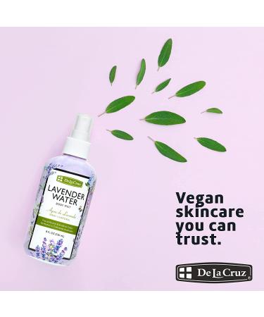De La Cruz Lavender Water Body Mist - Pure Lavender Essential Oil Spray for Skin & Hair, 8 fl oz - Buy Online on GoSupps.com
