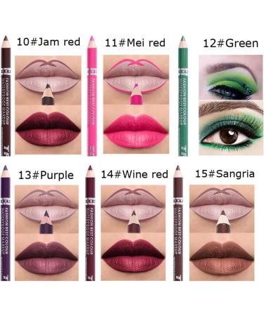 Yeux Marron Fonce 19 couleurs imperm able l'eau crayon Eyeliner -transpiration color crayon l vres crayon sourcils facile crayon Eyeliner multi-usages en Rose Maquillage Yeux (H One Size) - Buy Online on GoSupps.com