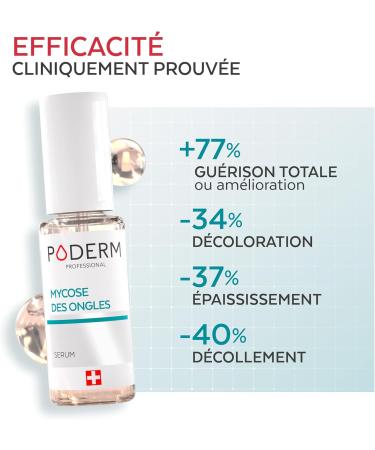 PODERM S rum Mycose des Ongles + Vernis Ongles Rouge Allure Antifongique R pare & Camoufle les Ongles Jaunis pour des Ongles Visiblement Plus Sains | D velopp par une Podologue | Swiss Made Serum Mycose + Rouge Allure - Buy Online on GoSupps.com