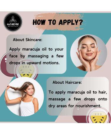 Naturevibe Botanicals Maracuja Oil 32 Ounces | 100% Pure and Natural | Great for Skin Care and Hair Care - Buy Online on GoSupps.com