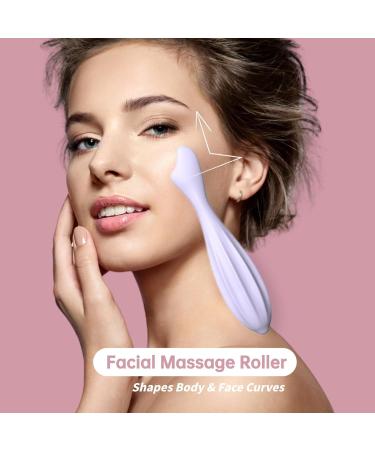 Silicone Facial Massage Roller - Skin Lifting Tool for Contouring & Circulation | Beauty Massager (Purple) - International Shipping Available - Buy Online on GoSupps.com