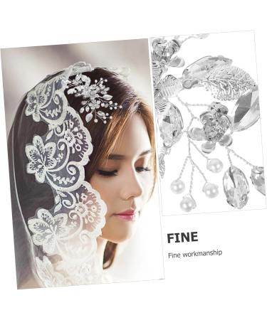 Mikinona Bridal Hair Comb Clip Bride Hair Accessories Rhinestone Hair Accessories Bridal Hair Side Comb Flower Hair Comb Wedding Bride Hair Comb The Flowers Rhinestones Iron Sheets - Buy Online on GoSupps.com
