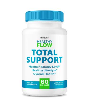 NutraVibe Healthy Flow Blood Support - Official HealthyFlow Pills All-Natural Ingredients to Support Healthy Levels and Overall Well-Being Premium Capsules Pastillas Review (60 Capsules)