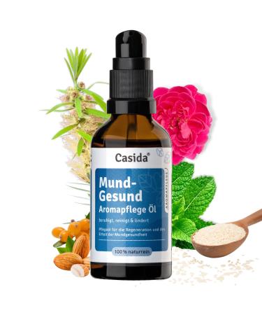 Casida mouth -healthy and aroma care oil - soothing care oil for the preservation of oral health from 100% natural pure oils - ideal for oil pulling - 50 ml - Buy Online on GoSupps.com