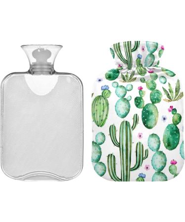 Cactus Succulent Hot Water Bottle with Cover | Pain Relief Hot Water Bag | 1L for Adults | International Shipping Available - Buy Online on GoSupps.com