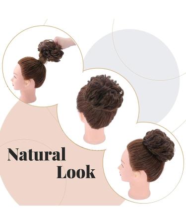 Maroon Bun Extensions - Thick Updo Hairpiece for Wavy Curly Hair - 45g Brown - Buy Online on GoSupps.com