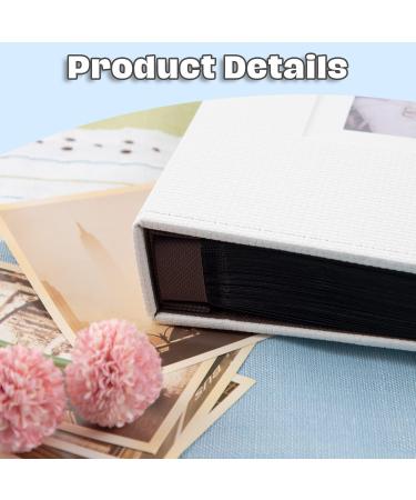 AUEAR 4x6 Photo Album - Large Capacity 600-Pocket White Photo Book for Graduation, Wedding, Baby - Embossed Leather Cover - Buy Online on GoSupps.com