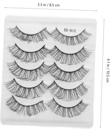 5 Pairs Dense False Eyelash Eyelashes Natural Look False Lashes Natural Eyelash Natural Look Fake Eyelash for Women Fluffy Eyelash Lash Extensions Supplies Imitation Miss Girl - Buy Online on GoSupps.com