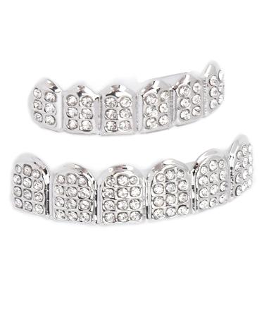 Authentic Silver Hip Hop Teeth - Perfect for Halloween Concerts & Fashion Shows - Buy Online on GoSupps.com