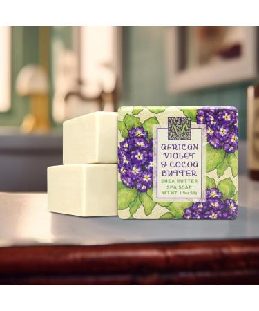 Greenwich Bay Mini Botanical Soap Bars 12 Pack 1.9 oz Each Individually Wrapped Guest Soaps for Airbnb Spa Travel Bath Travel Size Bar Soap Set African Violet - Buy Online on GoSupps.com
