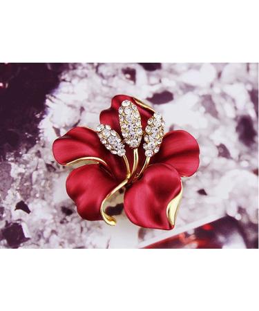 WIPPWER Pin Jewelry Gifts for Women Rhinestone Temperament Flower Personality Brooch Rose Flower Women Brooch Pin Women's Sweater Brooch 4.95.1CM Brooches & Pins - Buy Online on GoSupps.com
