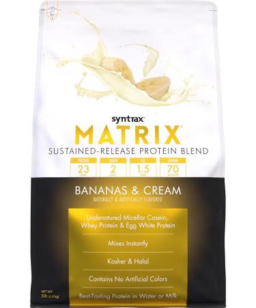 Buy Syntrax Nutrition Matrix Protein Powder - Sustained-Release Bananas and Cream 5 lbs | International Shipping Available - Buy Online on GoSupps.com