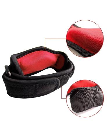GOTOTOP Elbow Straps - 360 Coverage & Pressure Relief for Sports Adjustable EVA Rubber Tennis Support (Red) - International Shipping - Buy Online on GoSupps.com