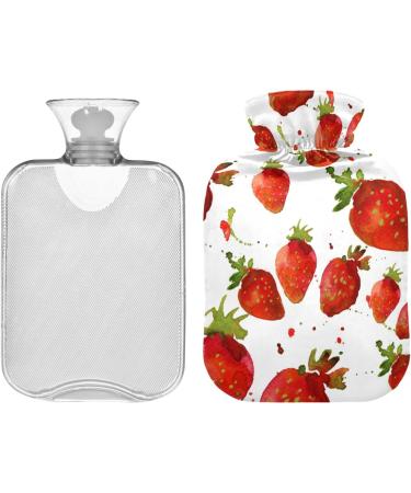 Hot Water Bottles with Strawberry Cover - 2L Pain Relief & Therapy | Heat & Cold Bags for Feet & Bed Warmth - Buy Online on GoSupps.com