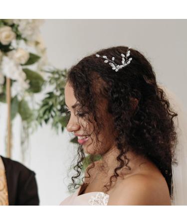 FOMIYES Hair Comb Rhinestone Wedding Hair Comb Leaf Hair Comb Decor Wedding Hair Accessory - Buy Online on GoSupps.com