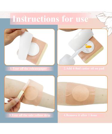 40pcs Castor Oil Patches Urknall Castor Oil Pack Wrap Organic Cotton Belly Button Patches for Caster Oil Self-Adhesive Pads Belly Patch Anti Leakage Design No Wash & Portable beige 40pcs - Buy Online on GoSupps.com