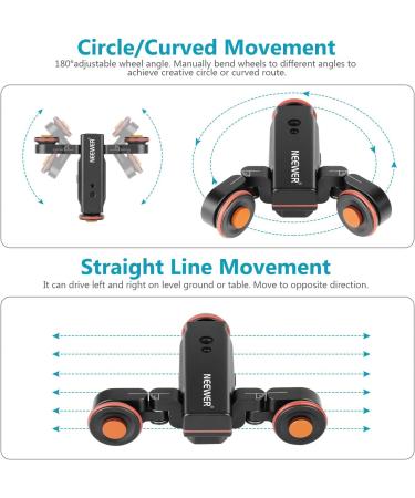 Neewer Motorized Camera Dolly Car with Wireless Remote | 3 Speeds + Low-Profile Ball Head | Compatible with DSLR, GoPro, iPhone | 3 Wheels - Buy Online on GoSupps.com