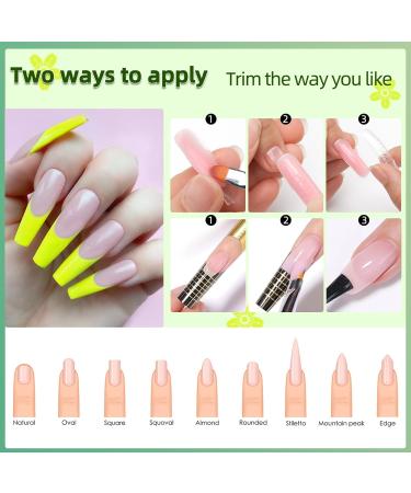 TopDirect Poly Gel Nail Kit - 8 Neon Colours 15ml + Gold & Silver Liner - Full Set for Beginners - Buy Online on GoSupps.com