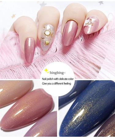 Ranvi Nail Polish Set Quicksand Gold Nail Polish for Family Party Professional Nail Salon (6 Boxes of Nail Polish 2 Brushes) Style 1 Nail polish 1 - Buy Online on GoSupps.com