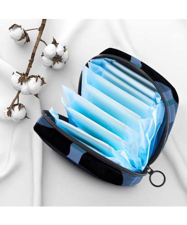 Night Black Cat Silhouette Sanitary Napkin Storage Bag | Stylish Period Bag for Women & Teens | Menstrual Cup Pocket & Document Holder - Buy Online on GoSupps.com