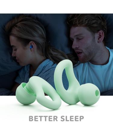 Everyday Earplugs - Ultra Soft Customizable Noise Protection for Sleep & Travel - Up to -30dB Reduction Reusable & Sustainable (Mint - Buy Online on GoSupps.com