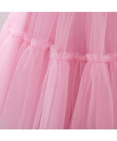 Miipat Baby Girl Tulle Dress with Headband | Sleeveless Princess Party Dress for Toddler Girls | 18-24 Months Dustpink - Buy Online on GoSupps.com