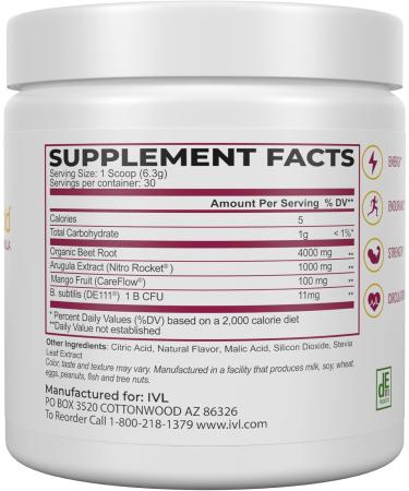 IVL CircuMax Gold Nitric Oxide Supplement - Organic Beetroot Powder & Careflow Mango - 30 Servings for Enhanced Workout Energy - Buy Online on GoSupps.com