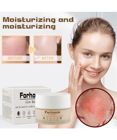 Forhome Glow Mask 50 ml daily night cream for smoother skin reduces visible pores and redness facial care - Buy Online on GoSupps.com