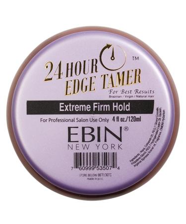 EBIN NEW YORK 24 Hour Edge Tamer  Extreme Firm Hold  4.0 Oz | Long Lasting  No Residue  No Flaking  No Build-up  High Shine  Smoothing and Enhancing Hair Edges with Castor Oil Natural 4 Fl Oz (Pack of 1)