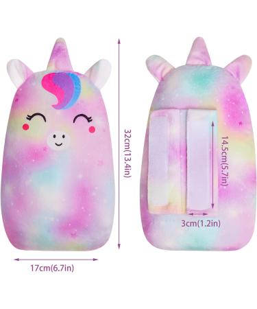 Basumee Unicorn Seat Belt Covers for Kids - Purple Seat Belt Pads for Car Head Support - Buy Online on GoSupps.com