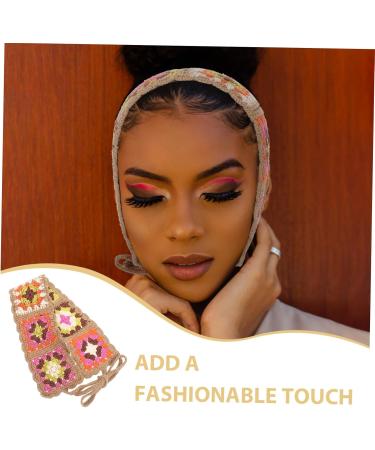 Yardenfun Crocheted Scarf Crochet Headbands Women Hair Accessories Hair Bandanas for Women Hair Scarf Headband Crochet Bandana for Women Handkerchief Headbands for Women Nurse Headbands - Buy Online on GoSupps.com