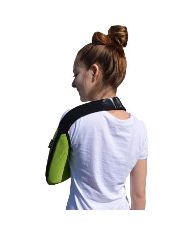 Adult Arm Sling - M Lime/Black Trim | Secure Fit, Cooling Fabric | Fits Right or Left Arm - Buy Online on GoSupps.com