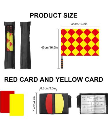 Inonix Soccer Referee Flag Set with Red Yellow Cards, Notebook, Pencil & Whistles - Coach Style 1 - Buy Online on GoSupps.com