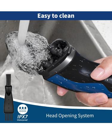 SweetLF Mens Electric Razor Type-C Cordless Rechargeable | 1 Hour Fast Charging | 120Mins Running Time | Wet and Dry Close Shave | 2 Years Warranty | Ideal Gift for Father's Day (Black Blue) - Buy Online on GoSupps.com
