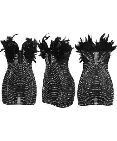 Buy Hanxiulin Women s Party Dress - Glitter Evening Cocktail Dress for Christmas - Short Tight Fit in Black - Buy Online on GoSupps.com