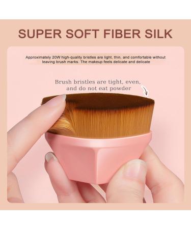 2 Pieces Ideal for Professional Face Base Brush Kabuki Foundation Brush with Box Brush Base Professional Kabuki Brush Liquid Makeup Brush (Pink) - Buy Online on GoSupps.com