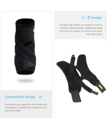 Breathable Adjustable Compression Ankle Brace | Support for Sprains Achilles Tendonitis & Plantar Fasciitis - International Shipping Available - Buy Online on GoSupps.com