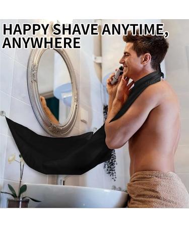 Nazaz Black Beard Bib Apron Beard Catcher Large Beard Shaving Apron Cape with Suction Cups shaving bib for men beard catcher for shaving Best Gifts for Men - Buy Online on GoSupps.com